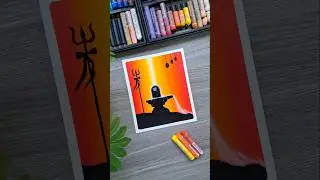 Powerful Lord Shiva Painting 🔱 | Easy Oil Pastel Art | Shivling Art Tutorial