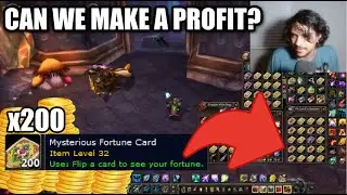 Can We Make A Profit?! Opening 200 Mysterious Fortune Cards!  WoW Cataclysm Classic!