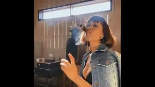Beautiful japanese cigar girl
