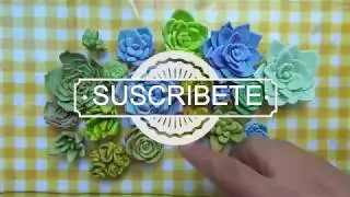 suculentas con cortadores, porcelana fria. suculentas fondant