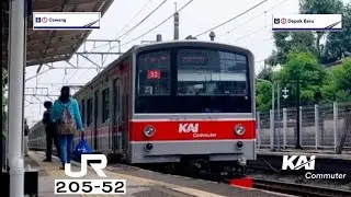 TRIP KRL COMMUTERLINE JR 205-52 , STASIUN CAWANG - STASIUN DEPOK BARU