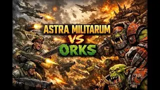 Warhammer 40k Astra Militarum Vs Orks Epic Battle