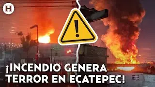 &iexcl;Infierno en Ecatepec! Incendio en una f&aacute;brica de pinturas desata fuerte movilizaci&oacute;n en EDOMEX