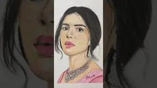 Kalyani priyadarshan color pencil drawing 💗#kalyanipriyadarshan #kalyanipriyadharshan #colorpencilar