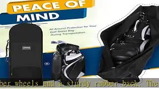 DAREKUKU Padded Golf Travel Bags with Wheels, 900D Heavy Duty Oxford Wear-Resistant, Soft-Sided Fol