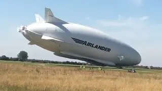 Airlander 10 crash (close-up & slow motion)