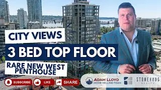 Luxury 3 Bed Penthouse for Sale in Downtown New Westminster | The Royalton Condo Tour