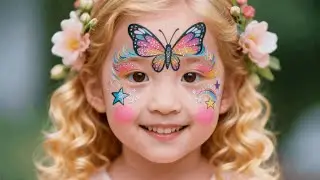 🌸 Beautiful face painting tutorial #art #painting #face painting #face art