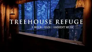 TREEHOUSE REFUGE || 1 hour of Rain Sounds & Soft Music