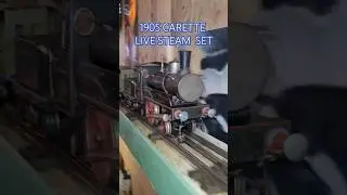 Firing up a classic 1905 Carette steam locomotive with original  cars #train #tinplate #toys #train