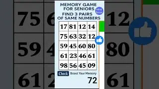 Sharpen Your Memory: Seniors Match the Numbers Game #braintraining