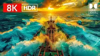 Many types of ships in the sea || 8K HDR 120fps Dolby vision demo || 8K Video Ultra HDR 