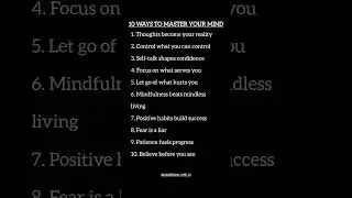 10 Mind Hacks for a Happier, Stronger You #shorts #hacks #mindset #happinesshacks #psychology #mind