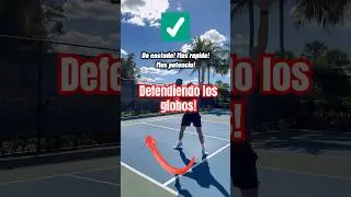 Muy importante hacer esto para defender los globos. #pickleball #pickleballtips