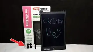 Portronics Ruffpad 10 Plus LCD Writing Pad Unboxing || Smart Writing Pad || InventiousCrafts