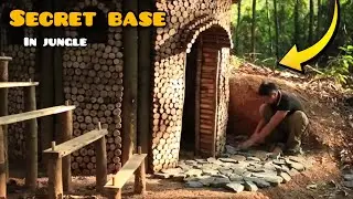 Building a Secret Base in the Wilderness | Survival Shelter Hidden in Nature