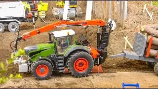 RC FARMING! RC TRACTORS FENDT, JOHN DEERE, MB TRAC AT WORK!
