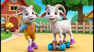 The Dancing Goat on Roller Skates | Fun Nursery Rhymes & Baby Songs for Kids 🐐🛼🎶