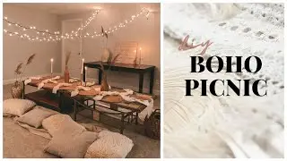 BOHO PICNIC | DIY Backyard Picnic Easy Decor 2021