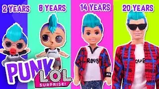 PUNK BOI Dolls 🤘CUSTOM LOL Surprise, Barbie Doll & Lil Sisters DIY 👿 Toy Transformations