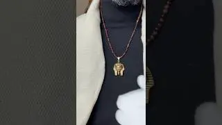 Egyptian Ankh + Pharaoh Tigers Eye Beaded Necklace Made by Boybeads Men&rsquo;s Custom Jewelry