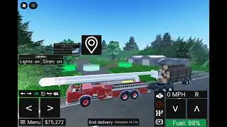 Fire Truck Transport Deliver logs Gameplay Off Roading Epic #14