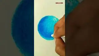Easy Sphere Drawing with Oil Pastels | Art | Tutorial #Shorts