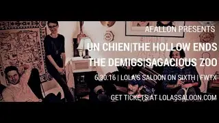 Un Chien, The Hollow Ends, The Demigs, Sagacious Zoo at Lola's Saloon 6-30-16