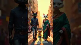 cute kitten with parents 😻🔥 #cute #cat #category #cartoon #kitten #cattales #aiart