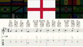 NATIONAL ANTHEM | ENGLAND | God Save The King | Guitar Lesson | Tutorial | TAB & Sheet Music