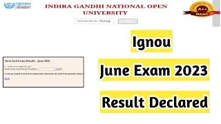 Ignou June 2023 Result Declared | Mister Ignou #ignou #misterignou #short #shorts
