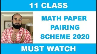 1st YEAR MATH PAPER PAIRING SCHEME 2020