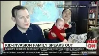 BBC Korea expert gives an interview about his kids interrupt sees the funny side