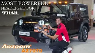 MAHINDRA THAR WITH MOST POWERFUL HEADLAMP AOZOOM AZ7070...!!