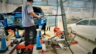 Кузовной ремонт Suzuki Swift на стапеле Celette Griffon