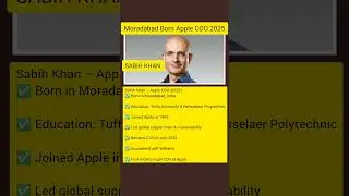Apple COO 2025 SHORT BIOGRAPHY