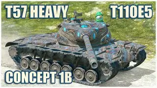 T57 Heavy, T110E5 & Concept 1B &bull; WoT Blitz Gameplay