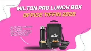 MILTON Pro Lunch Box Set | 3 Steel Containers, Bottle & Insulated Bag | Best Office Tiffin 2025