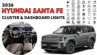 Руководство по индикации и контрольным лампам на приборной панели Hyundai Santa Fe 2026 года