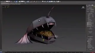 3DSMax - Sea Monster Themed Treasure Chest, With Hand Painted Textures...