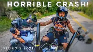 Insane Motorcycle Crash! Sturgis 2021 |Scariest Moment Of My Life! 😳 (Helpful Rider Tips) - Part 3