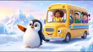 🐧 Penguins on the Bus! ❄️ Snowy Adventure Song for Kids | Wheel on the Bus Fun