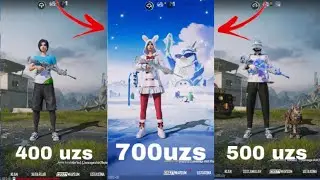 🥶 400 som 500 som va 700 som akkauntlar #pubg 