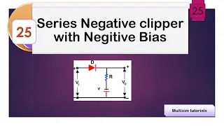 Implementation of series Negative clipper with Negative Bias Using Multisim || All About ECE