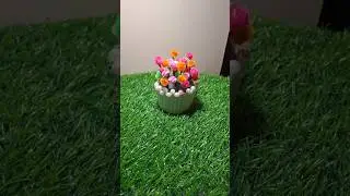 DIY paper straw pot and beautiful small pipe Cleaner flowers 💐 #diy #craft #song