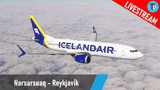 Flight Simulator 2020 | Narsarsuaq - Reykjavík (BGBW - BIRK) | Boeing 737 MAX8 | Icelandair