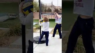 Blind Tetherball is more fun than Tetherball!