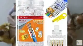 Review - PETECHTOOL RJ45 CAT6 Connector End Pass Through Ethernet Cat6 Ends 8P8C Modular