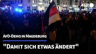 AfD-Anh&auml;nger protestieren in Magdeburg: 