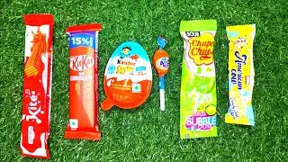 ASMR most popular calories some lots of colourful rainbow lollipop candy unpacking chocolate eat 